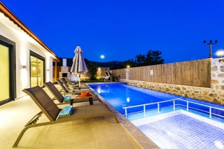 Villa Tuzla | Sheltered Villa with Jacuzzi and Sauna in Kalkan Patara