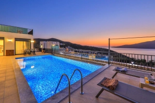 Villa Nazlı Duo | Villa mit Meerblick und Infinity-Pool in Kalkan Kışl