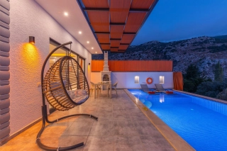 Villa Mevo | Sheltered Honeymoon Villa with Jacuzzi in Kalkan Islamlar