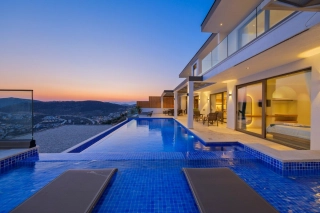 Villa Asar Üst | Sea View Luxury Villa with Sauna in Kalkan Kördere