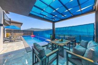 Villa Aslan Yesilkoy | Geschützte Luxusvilla mit Sauna in Kalkan