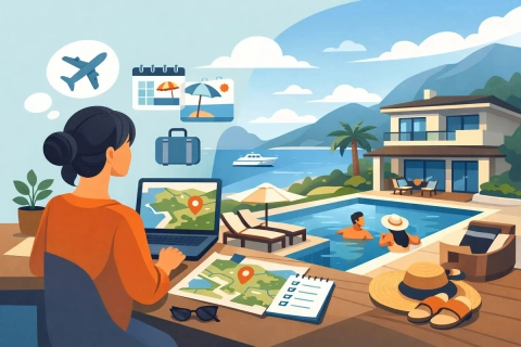 Wie plant man einen erholsamen Urlaub in einer abgelegenen Villa?