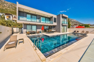Villa Puan 4 Kalkan | Sea View Villa with Indoor Pool & Games