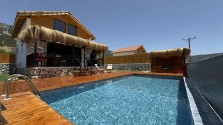 Villa Koca Armut | Kalkan Sarıbelen’de 4 Kişilik Korunaklı Havuzlu 